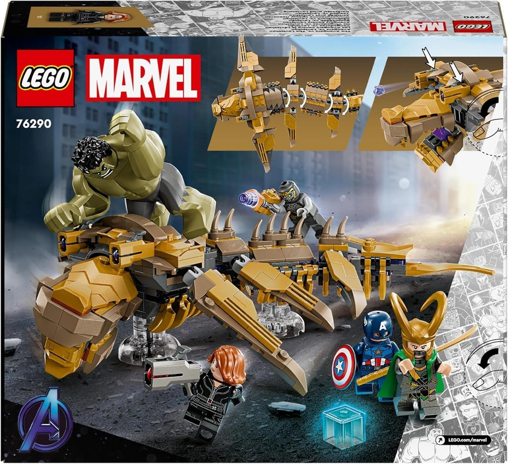 LEGO Marvel Avengers vs. Set di giocattoli da costruzione Leviatano con minifigure di Hulk e Capitan America, Loki, Vedova Nera e Chitauri Set da gioco Avengers per ragazzi e ragazze 7+ 76290 Set da costruzione Acquista dal negozio LEGO