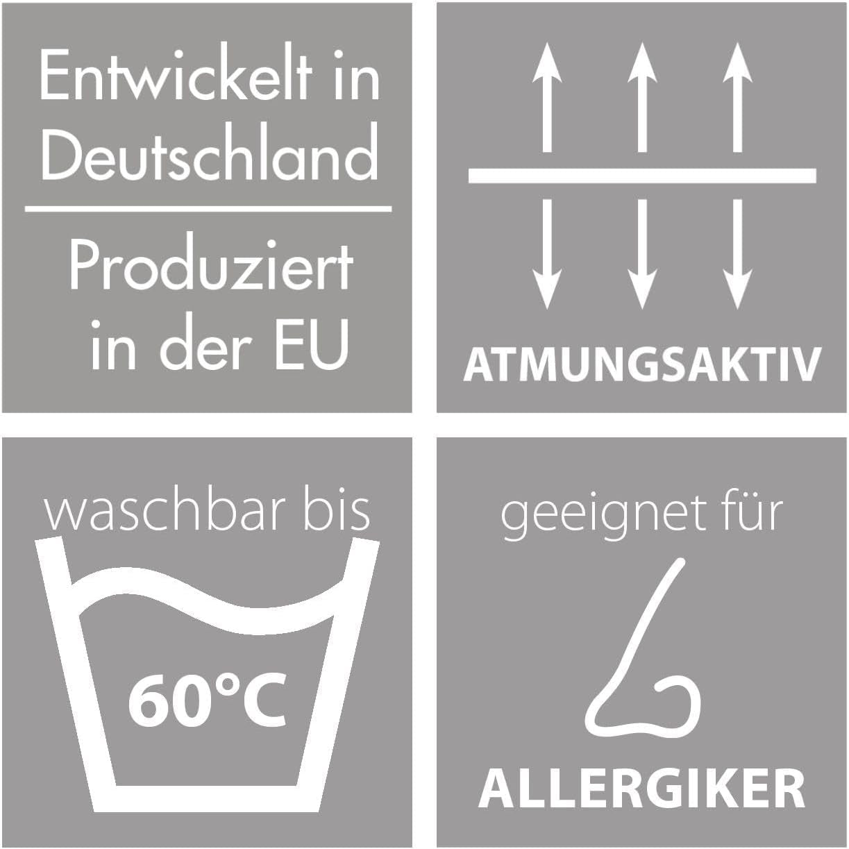 Piumino estivo leggero Traumnacht 155X220 Cm, piumino anallergico, soprattutto estivo, con comodo rivestimento in morbida microfibra, certificato Oeko Tex, prodotto secondo lo standard di qualità tedesco. Piumini e trapunte Naty Shop