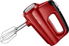 Russell Hobbs Miscelatore manuale [Handrührgerät] Desire Rot (5 Geschwindigkeitsstufen+Turbofunktion, 2 Spülmaschinengeeignete Rührbesen & Knethaken, Auswurftaste, Aufrechte Parkposition) Handrührer 24670-56 Bucatarie Naty Shop Single Desire Miscelatore manuale