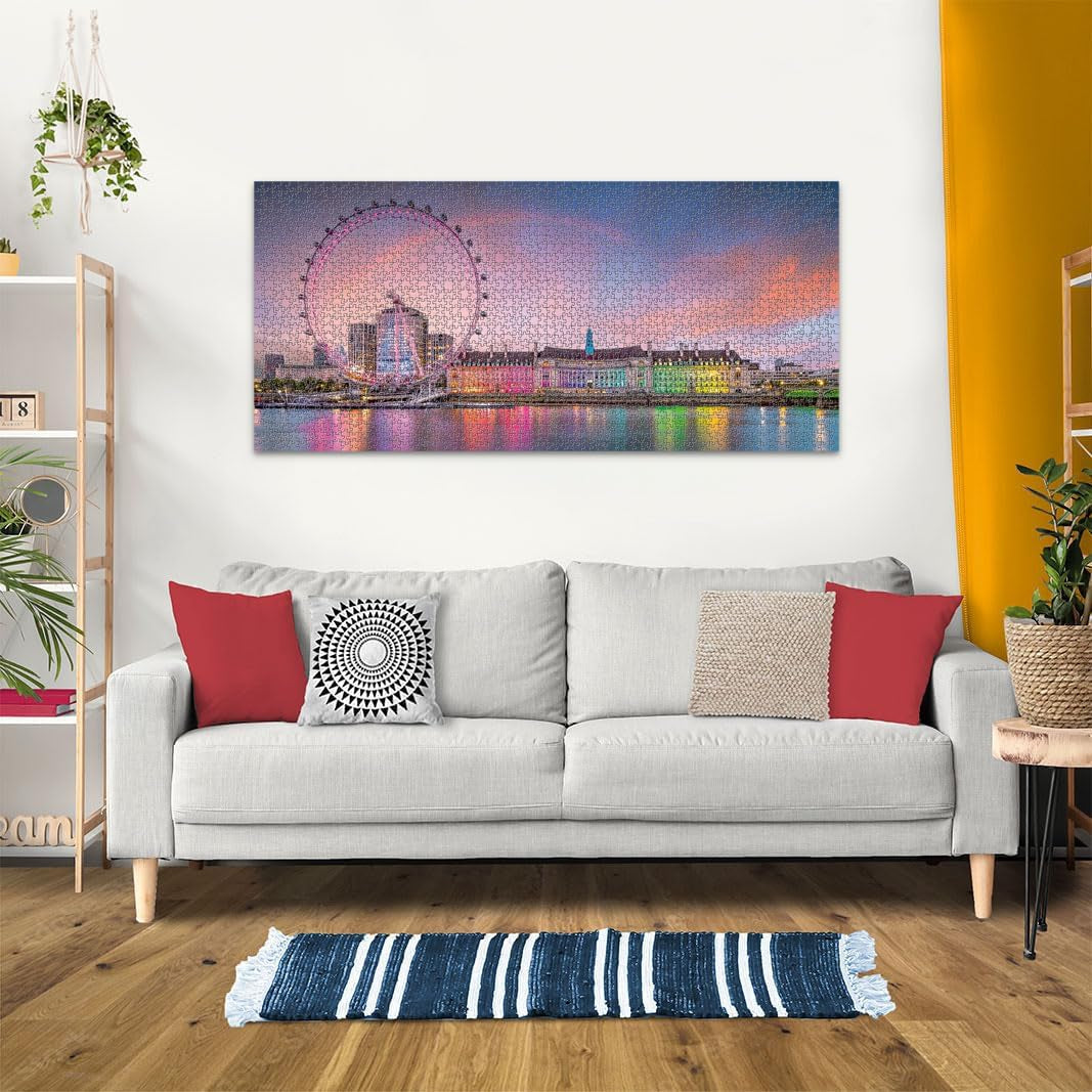 Ravensburger Puzzle 12000805 - Londra colorată - puzzle jigsaw de 2000 de piese pentru adulți cu vârsta de peste 14 ani Puzzle Naty Shop