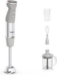 Tefal Quickchef+ 3-in-1 XL Stabmixer/Zerkleinerer/Schneebesen, 1000 W, Geschwindigkeitsregelung intuitivo, Turbo-Taste, Powelix-Messer-Technologie, Edelstahl, Grau, HB67MB30 Kitchen Naty Shop