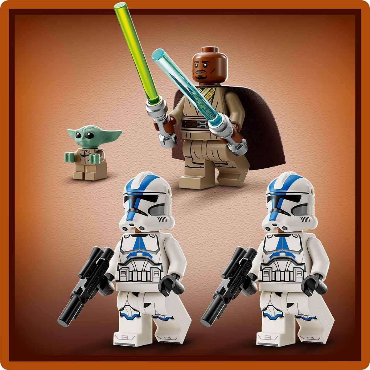 LEGO Star Wars Fuga con lo Speeder BARC, il set Mandalorian, bicicletta giocattolo con sidecar, include i personaggi Kelleran Beq e Grogu, regalo per ragazzi e ragazze a partire da 8 anni 75378 Set di costruzione Beuche den LEGO-Store