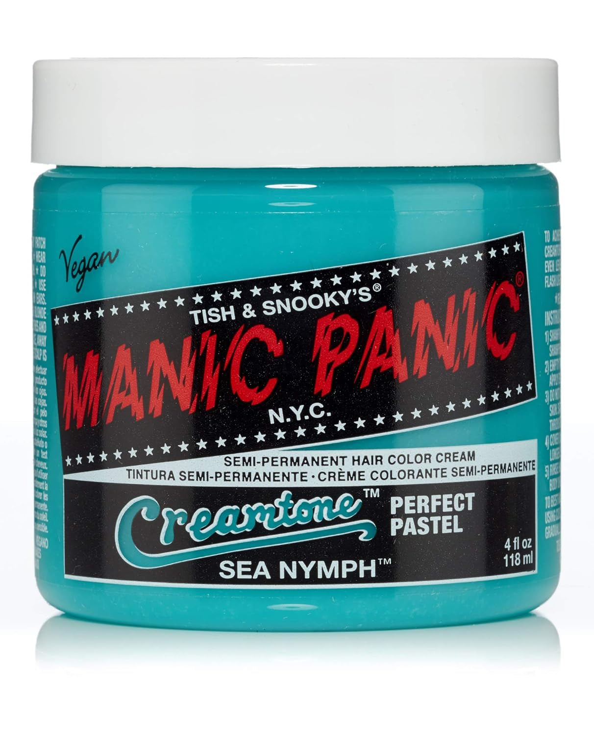 Manic Panic Electric Lizard Classic Cream, vegan, fără cruzime, vopsea de păr verde semipermanentă 118ml