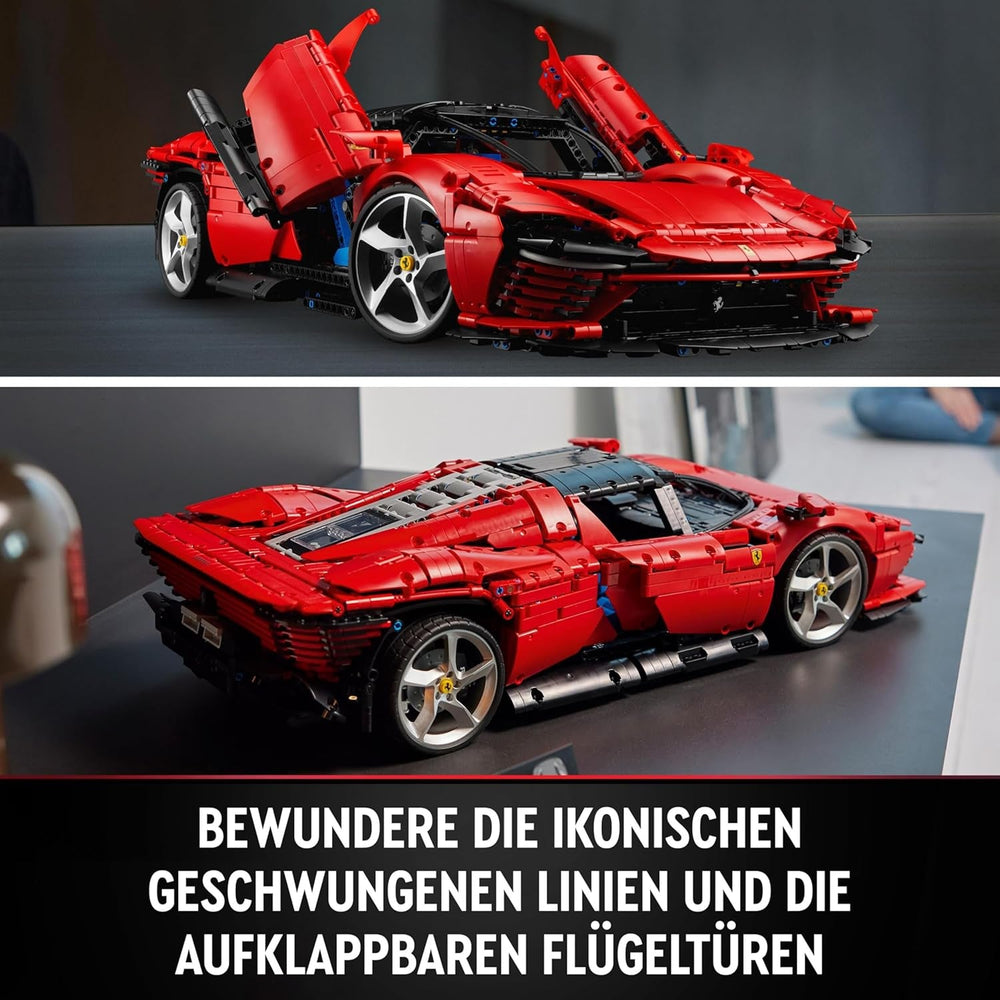 LEGO 42143 Technic Ferrari Daytona SP3 Modellauto-Bausatz im Maßstab 1:8, roter Super-Sportwagen, erweitertes Auto-Modell Sammlerstück, Ultimate Car Concept