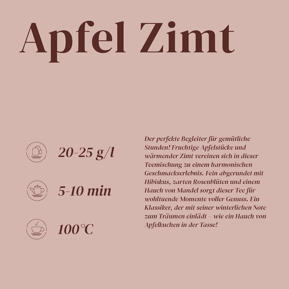 Alpaca Tea | Măr și scorțișoară | Amestec de ceaiuri din fructe | Vrac | Resigilabil (100 g)