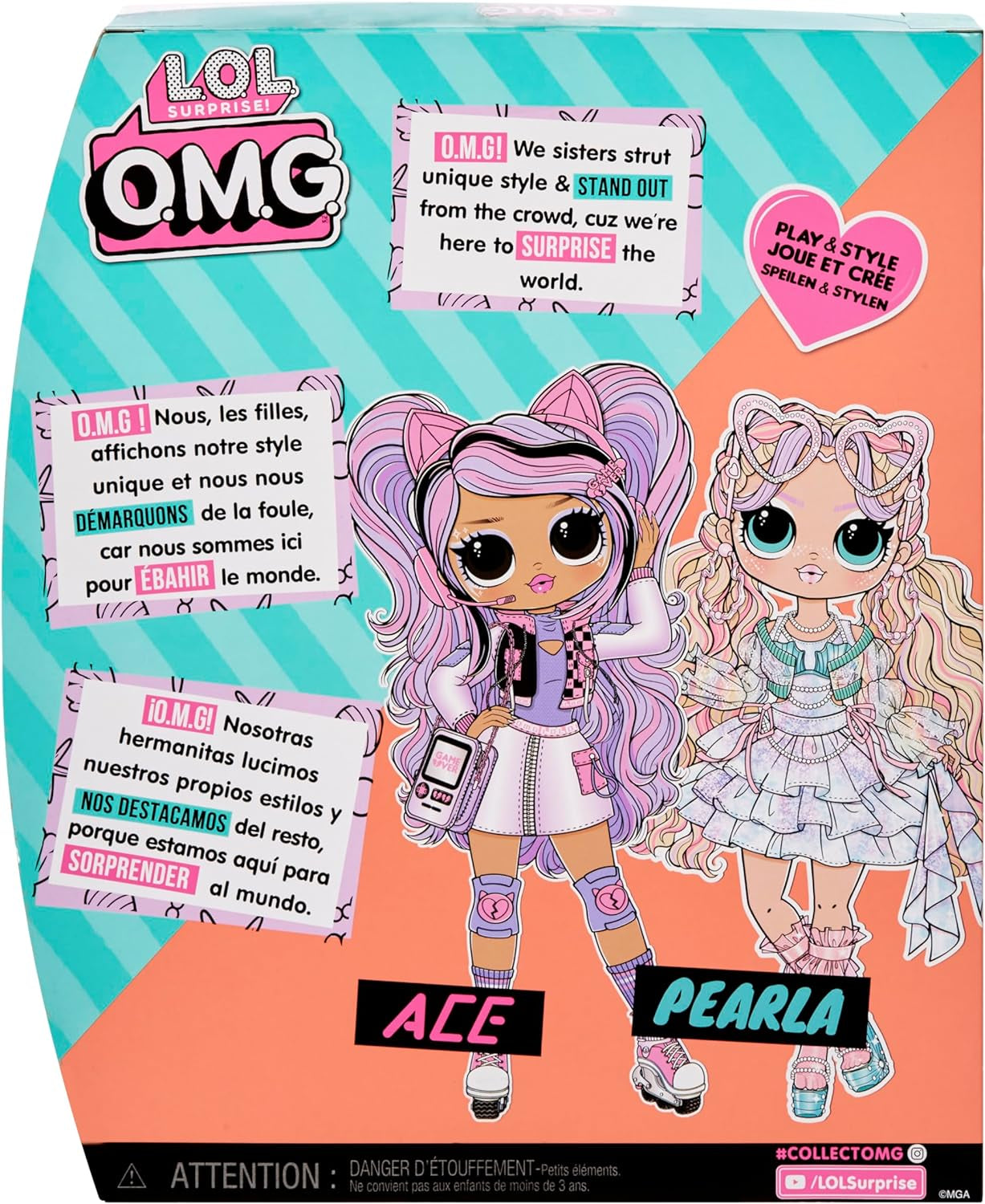 LOL Sorpresa! OMG Fashion Doll Pearla con 15 sorprese - bambola fashion con accessori sirena - per bambini da 4 anni Naty Shop Dolls