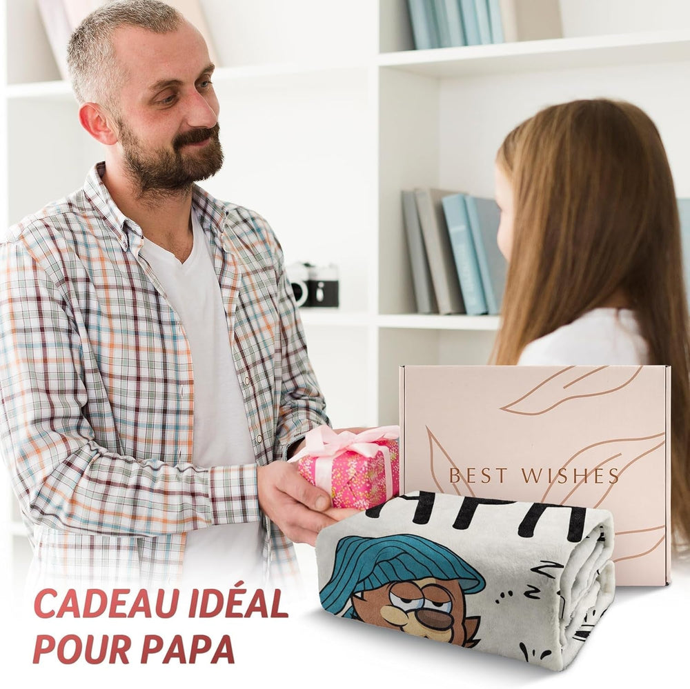 Coperta in flanella Juratar per papà - regalo per compleanno, festa del papà e Natale - 152 X 130 cm Letti e coperte Besuche den Juratar-Store