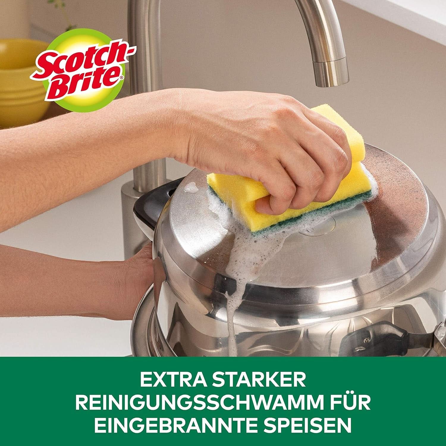 Scotch-Brite Classic Pot Cleaner, confezione da 16 spugne, spugna da cucina - pulisce in modo potente ed efficace Detersivi da cucina Naty Shop
