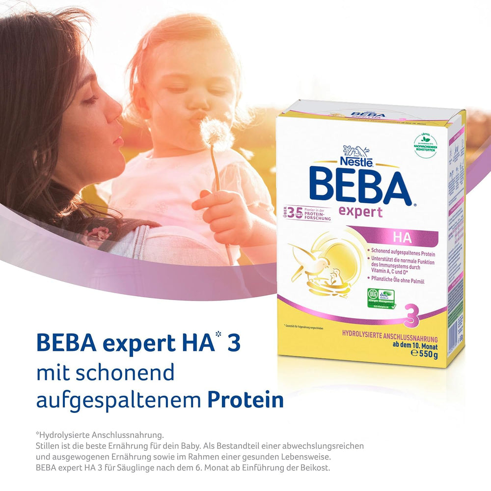 BEBA expert HA 3 Formula di continuazione idrolizzata, da 10 mesi, 1 confezione (1 x 550 g)