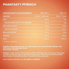 Ironmaxx Phantasty - Dose cremosa alla pesca 250G | Vegan Geschmackspulver Mit Echten Frucht- Oder Nussstückchen | Perfekter Zuckerersatz Dolcificanti Naty Shop