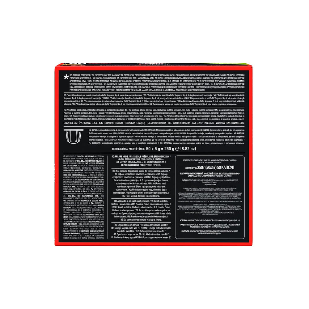 Caffè Vergnano 1882 - Èspresso Kompostierbare Kaffeekapseln, Kompatibel Mit Nespresso, Cremoso (Cremig) - Packung Enthält 50 Kapseln