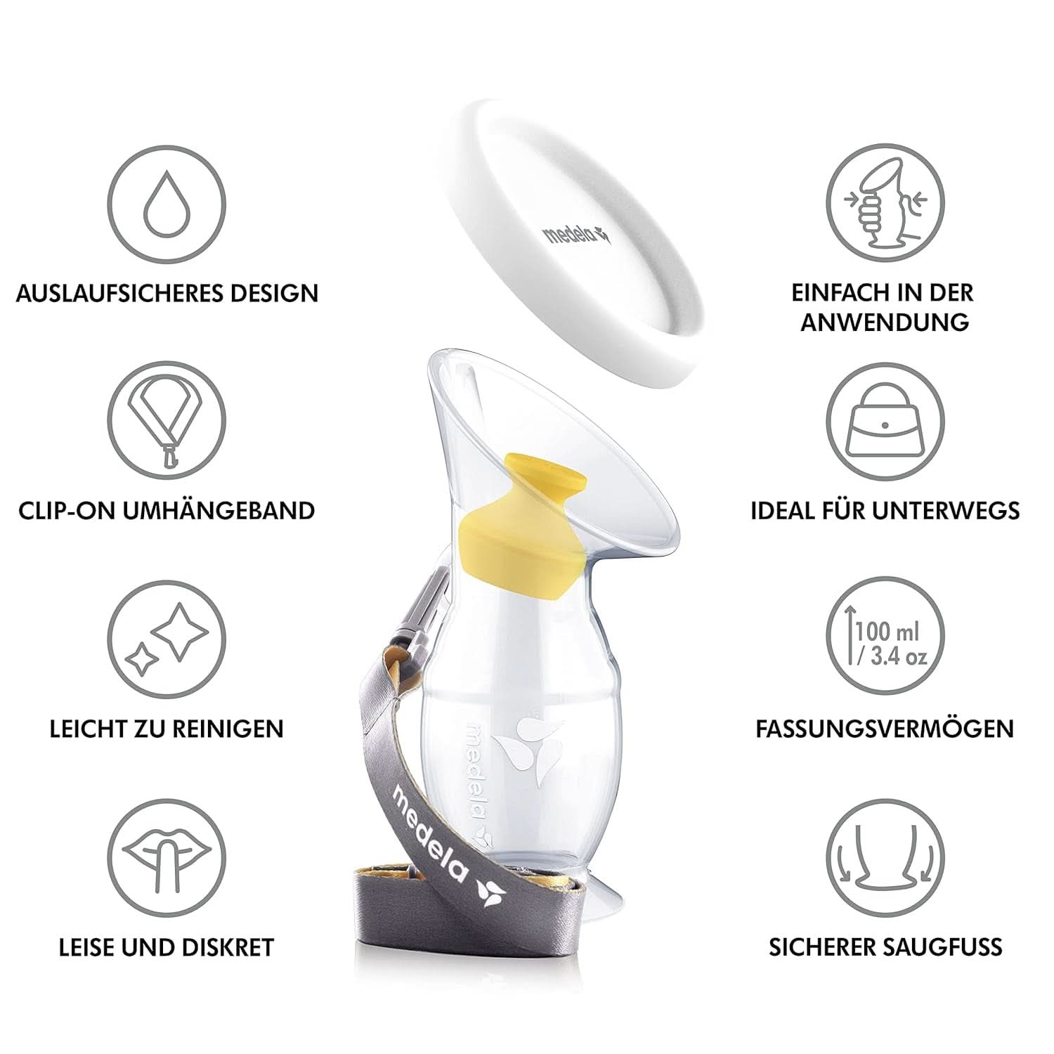 Medela Raccoglitore per latte materno in silicone Accessori per Alimentazione e Allattamento Bebe Naty Shop