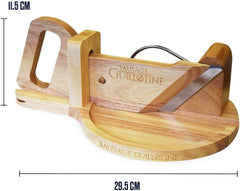 Tagliasalsicce Tradizionale - Ghigliottina per salsicce - 30 X 19 X 12 Cm - Tritatutto e Affettatrici in Legno Massello Naty Shop