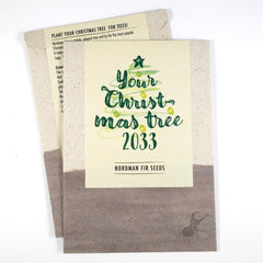"Dein Christbaum 2033" - Nordmanntannen-Samen Zum Anpflanzen Des Eigenen Weihnachtsbaums in Umweltfreundlicher Graspapiertüte