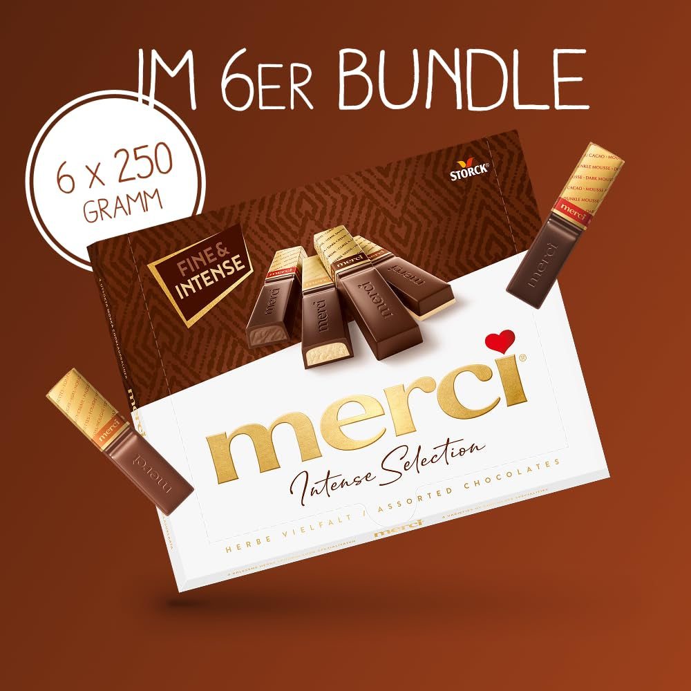 Finest Selection varietà di cioccolato fondente – 6 x 250g – Specialità di raffinato cioccolato fondente – Praline ripiene e vuote