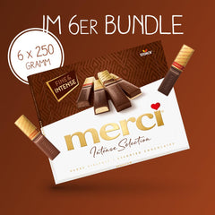 Finest Selection varietà di cioccolato fondente – 6 x 250g – Specialità di raffinato cioccolato fondente – Praline ripiene e vuote