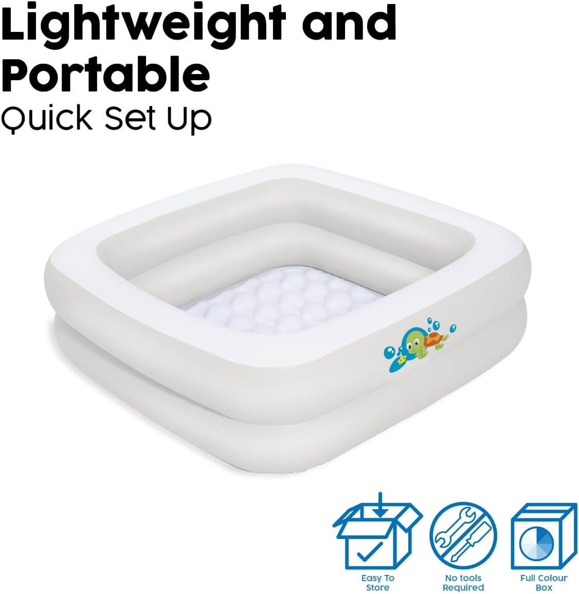 Bestway 51116 - Vaschetta per il bagnetto 86x86x25cm, Assortiti