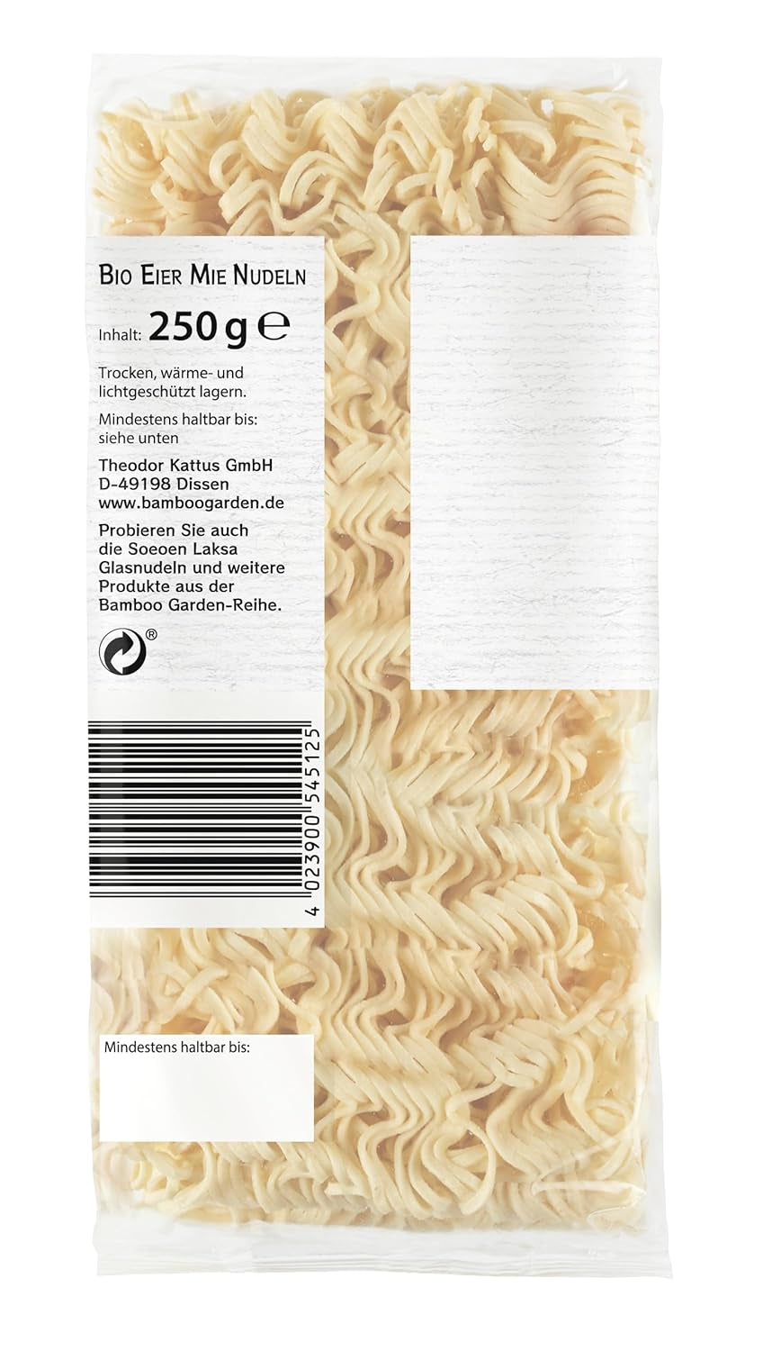 Tagliatelle biologiche all'uovo e all'agnello Bamboo Garden, 250 g (il design della confezione può variare)
