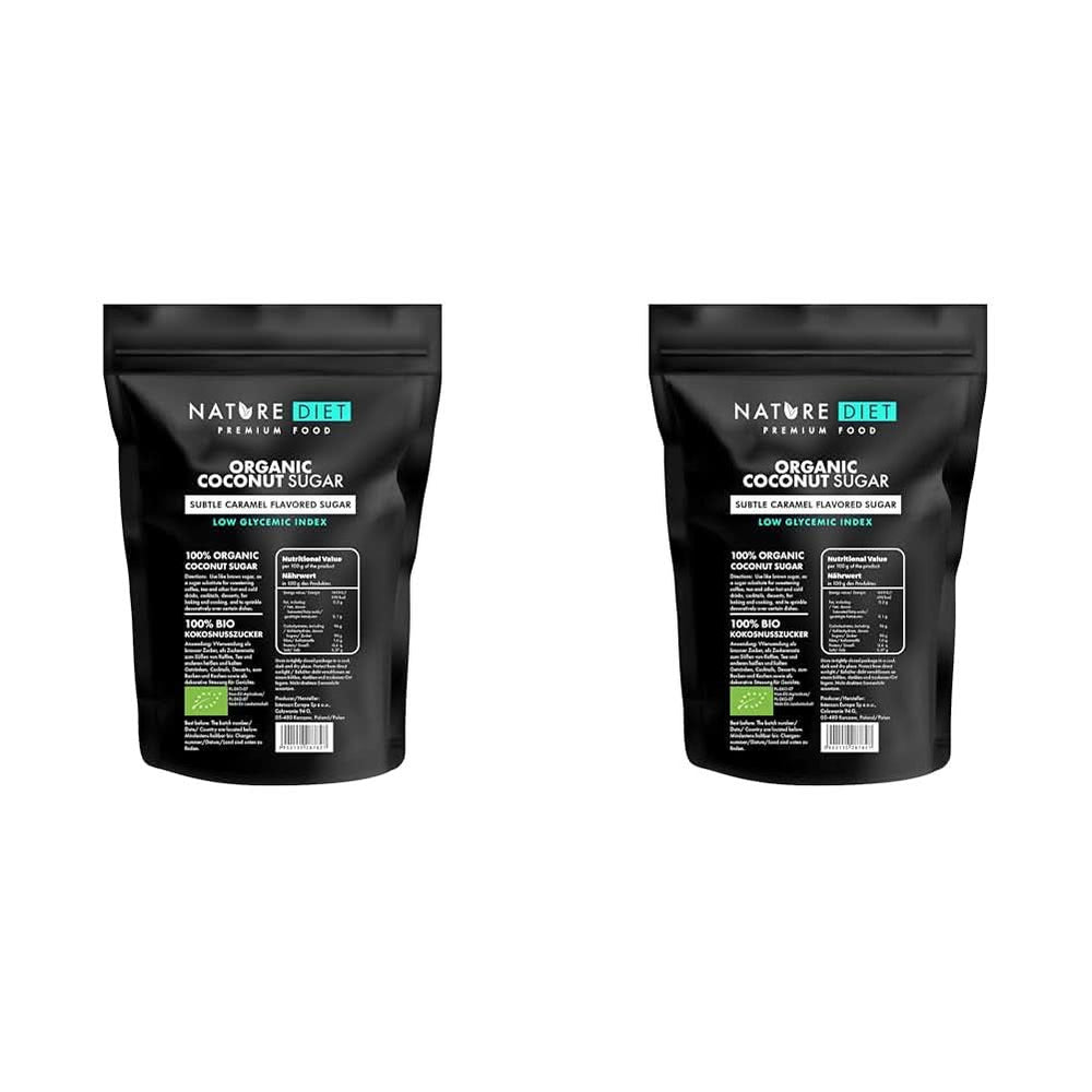 Zucchero di cocco biologico, gusto caramello, Dolcificanti da 1,5 Kg Naty Shop