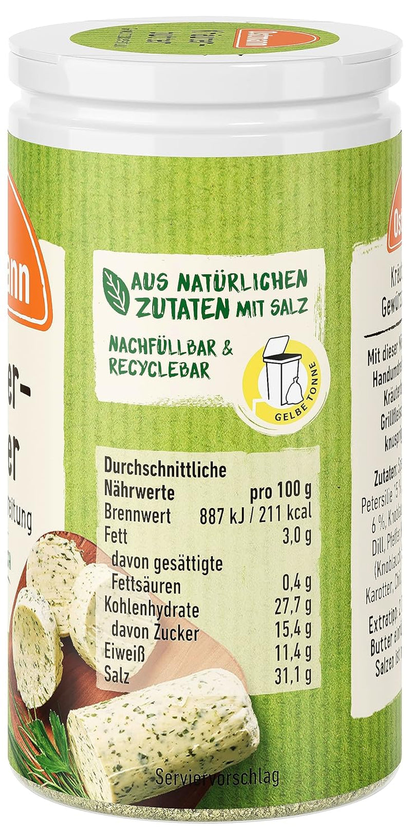 Ostmann Gewürze Kräuterbutter Gewürzzubereitung, 30 g (Verpackungsdesign kann abweichen)