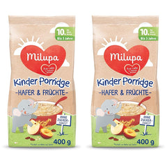 Milupa Baby Porridge - Porridge di avena e frutta da 10 mesi a 3 anni Alimenti per bambini 1 x 400 g (confezione da 2)
