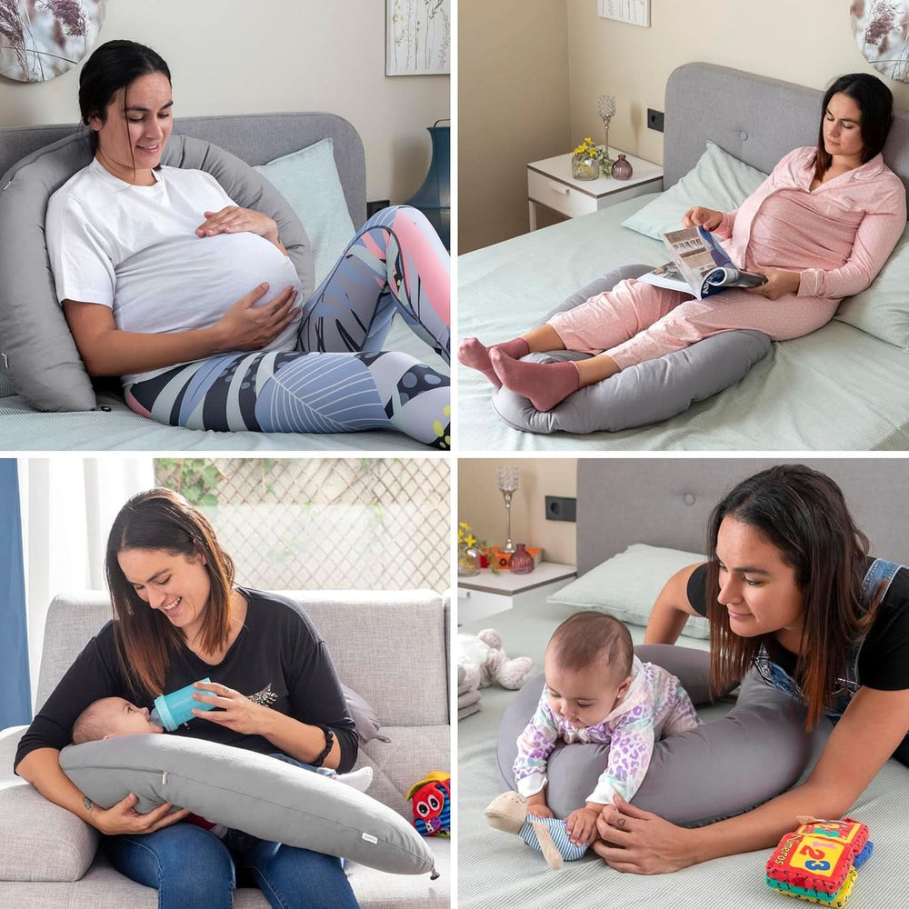 Innovagoods - Cuscino allattamento multifunzionale, Design ergonomico per il relax di mamma e bambino, Regolabile in diverse posizioni, Lavabile, Colorato, Polycotone Accessori Alimentazione e Allattamento Baby Naty Shop