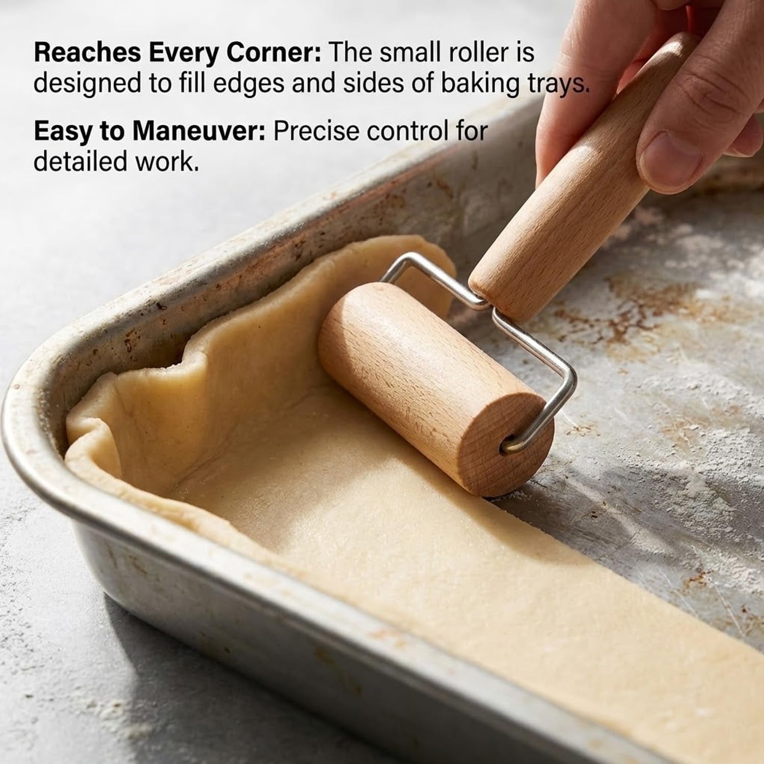 Nudelholz, Teigroller, Nudelholz Holz, Mattarello, Teigroller Holz, Teigrolle, Geeignet zum Backen und Kochen in der Heimischen Küche, Tortilla, Pizza, Plätzche