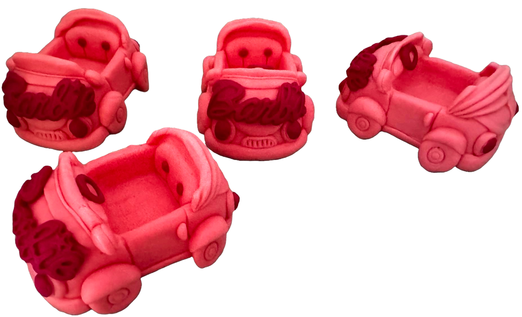 Decoratiune comestibila din zahar, Masina Barbie Decoratiuni din Pasta de Zahar Naty Shop