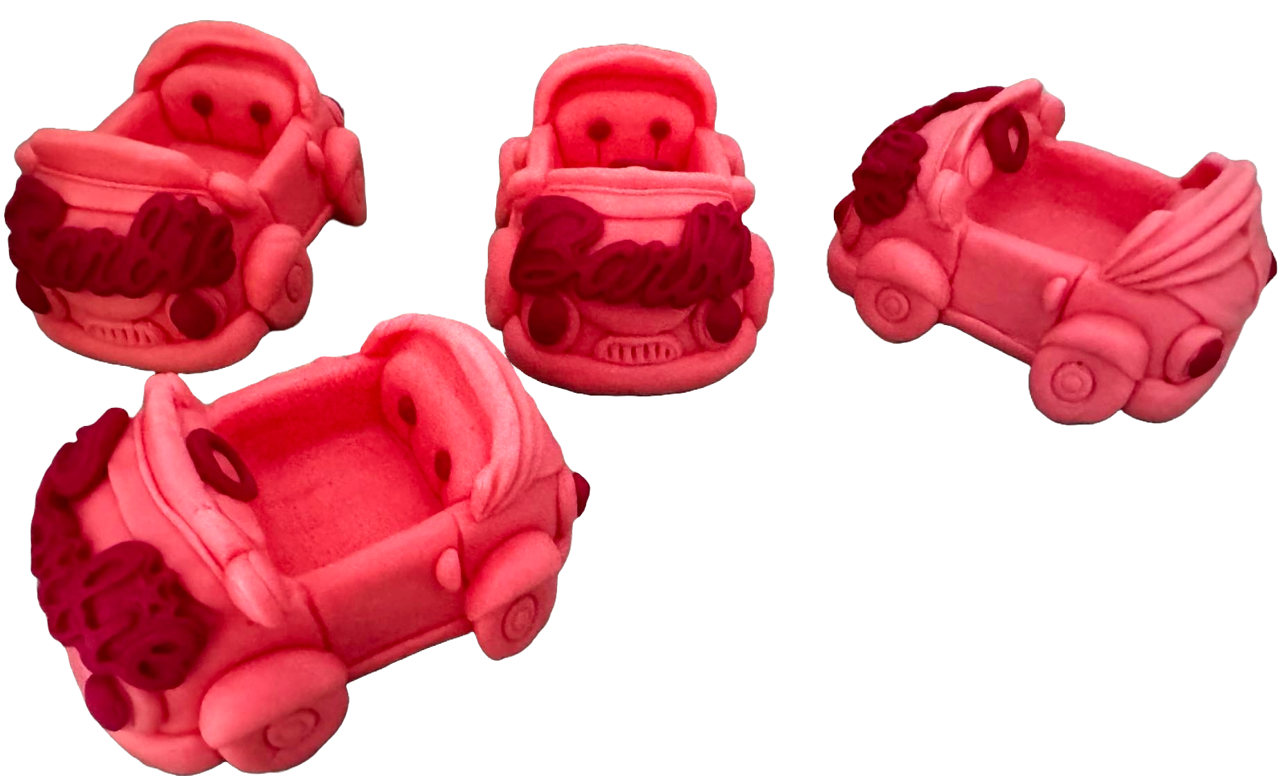 Decoratiune comestibila din zahar, Masina Barbie Decoratiuni din Pasta de Zahar Naty Shop