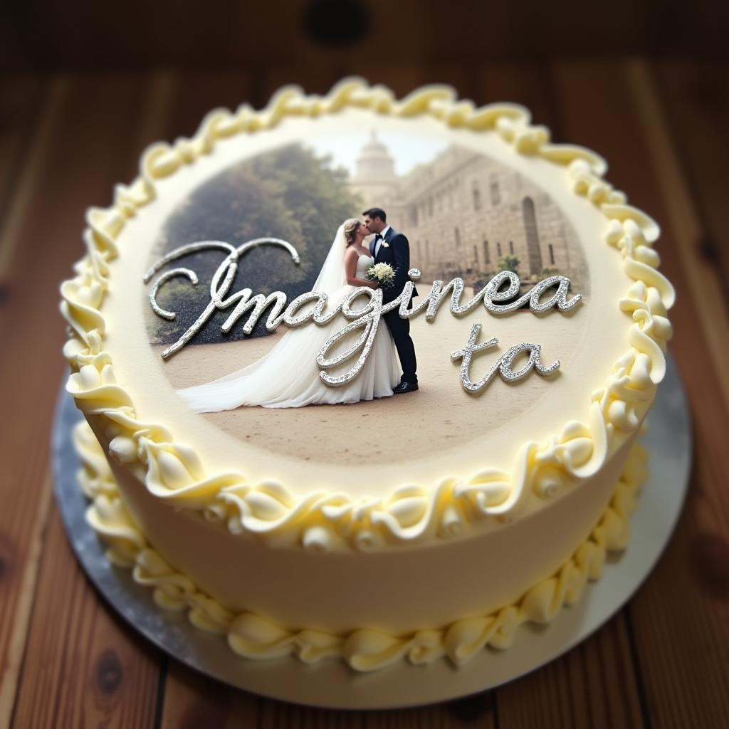 Imagine comestibila personalizata Decoratiuni din Pasta de Zahar Naty Shop Foaie Icing (pasta de zahar) Rotunda