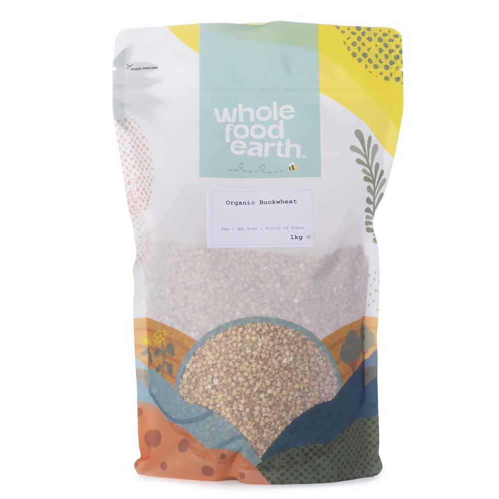 Grano saraceno biologico Wholefood Earth - 3 kg - Non OGM - Vegano - Alto contenuto di fibre - Certificato biologico