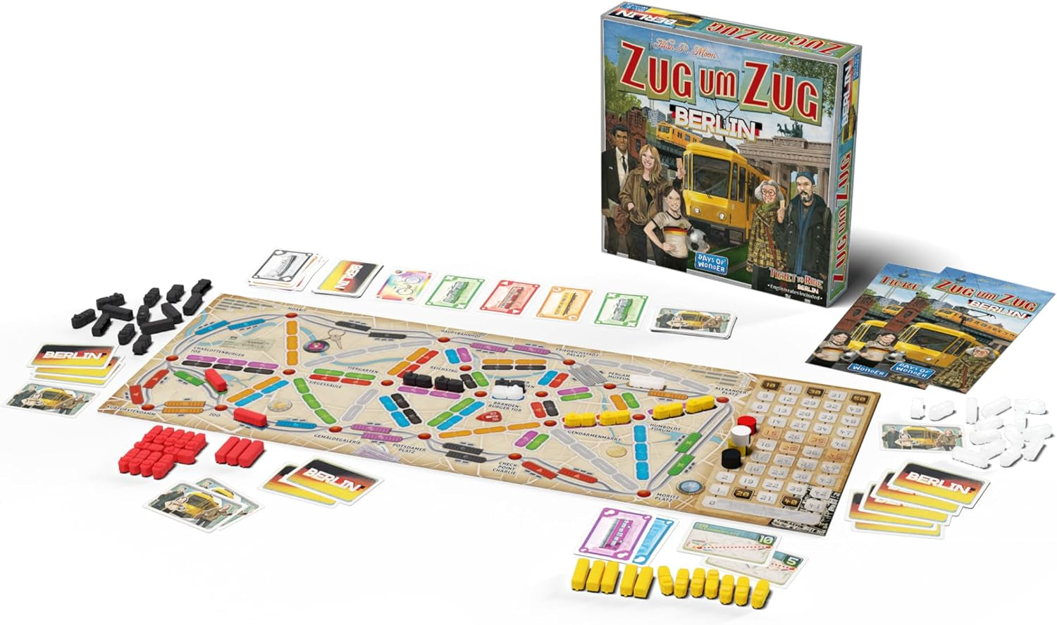 Days of Wonder, Ticket to Ride: Berlino, gioco per famiglie, gioco da tavolo, 2-4 giocatori, dagli 8 anni in su, 10-15 minuti, tedesco
