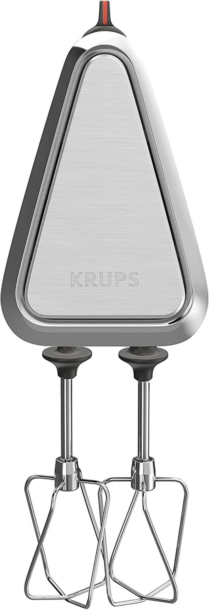 Krups GN9121 3 Mix 9000 Sbattitore manuale | 750 Watt | Geschwindigkeitsregler | Modalità Turbo | Auswurfffunzione | Impugnatura ergonomica incl. Schneebesen, Knethaken, Pürierstab-Aufsatz, Messbecher | Negozio Weiß/Silber Naty