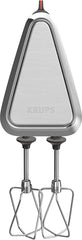 Krups GN9121 3 Mix 9000 Sbattitore manuale | 750 Watt | Geschwindigkeitsregler | Modalità Turbo | Auswurfffunzione | Impugnatura ergonomica incl. Schneebesen, Knethaken, Pürierstab-Aufsatz, Messbecher | Negozio Weiß/Silber Naty