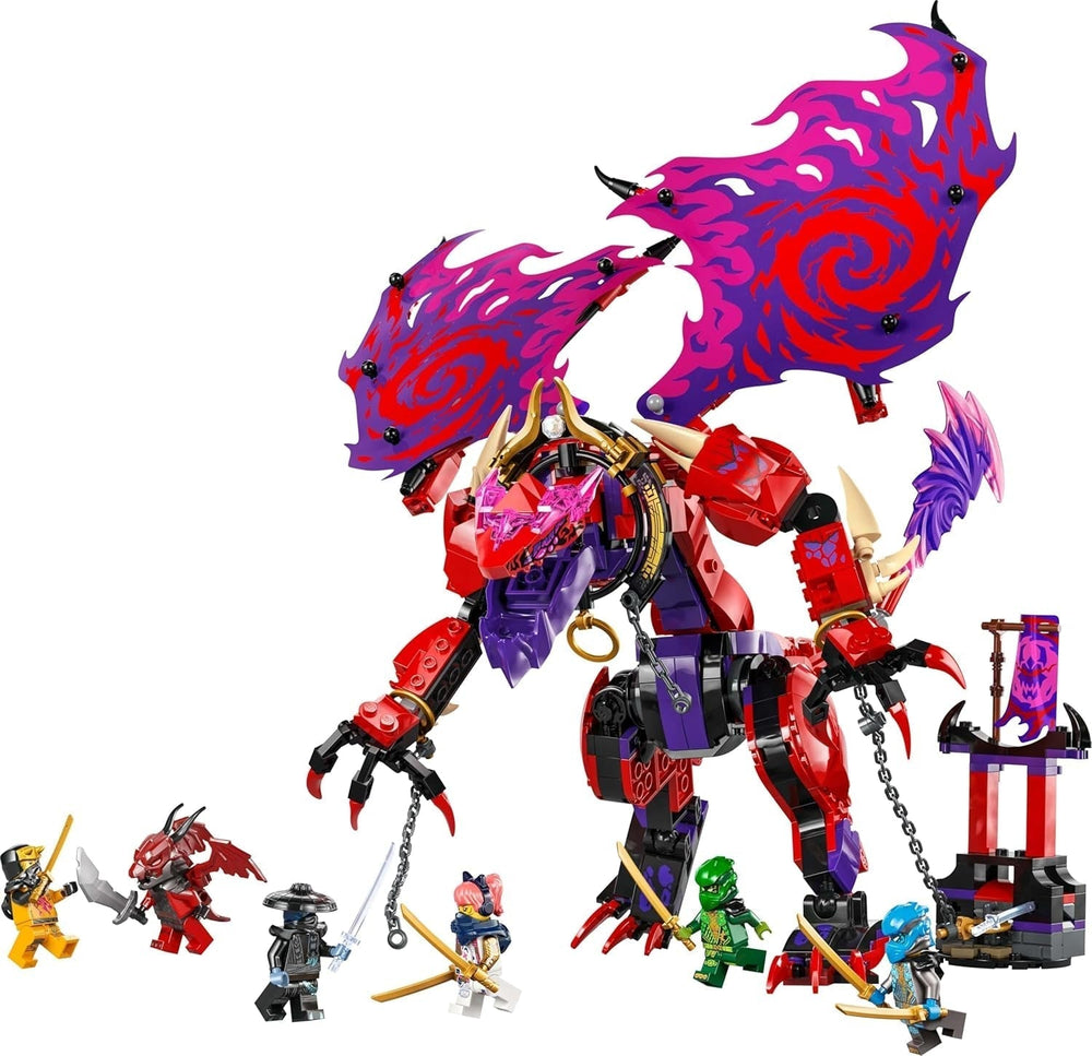 LEGO NINJAGO Drago del Caos Dente di Tuono - Giocattolo con 6 minifigure Ninja - Set di costruzioni di gioco di ruolo per ragazzi e ragazze dagli 8 anni in su - Regali per i fan della serie TV L'Ascesa dei Draghi 71832 Set di costruzioni Beuche den LEGO-Store