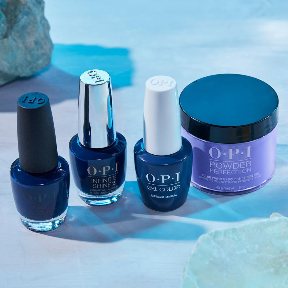 Oja OPI Nail Lacquer în nuanțe de albastru și verde – Oja cu uscare rapidă, rezistentă la ciobire și de lungă durată – durează până la 7 zile – cu pensulă ProWide extra-lată