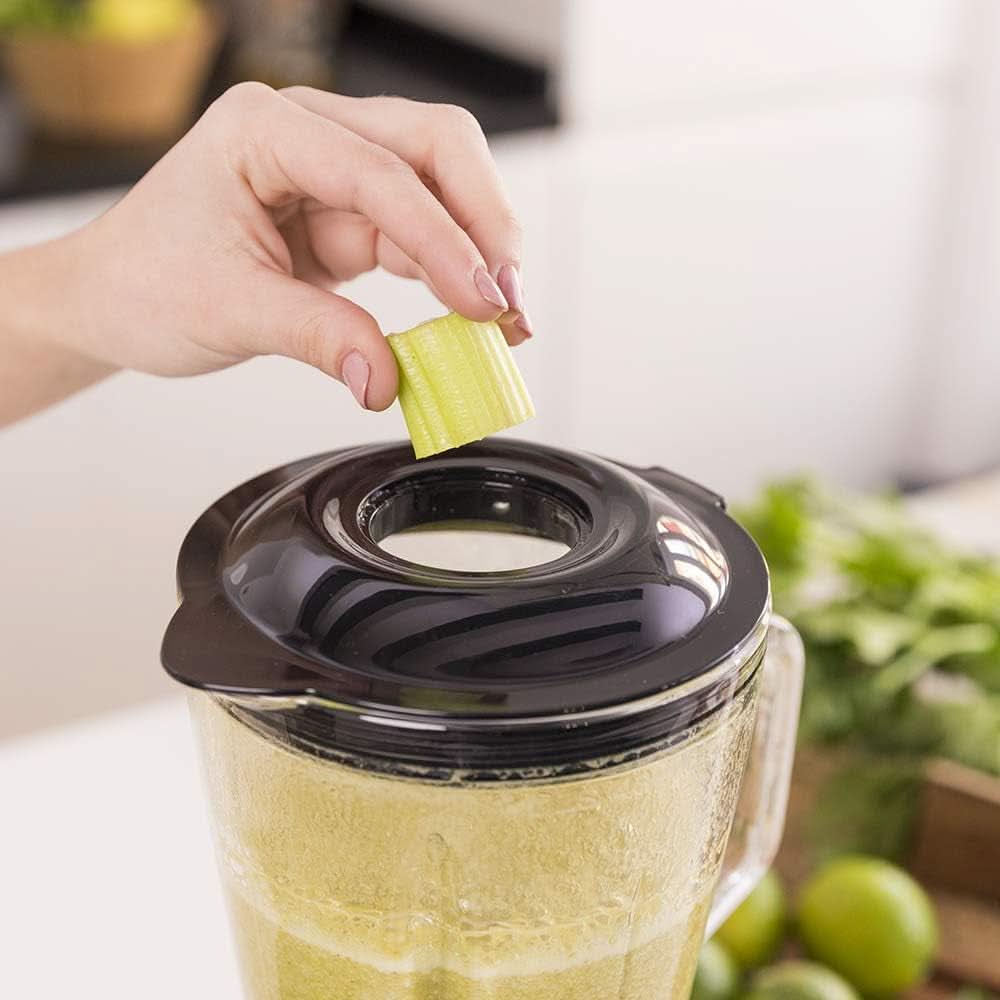 Cecotec Miscelatore Glas Power Schwarz Titan 1000 INOX. 1000 W, Edelstahlgehäuse, 6-Blatt-Blatt Mit Schwarzer Titanbeschichtung, 1.5-L-Glaskrug, 5 Geschwindigkeiten [Energieeffizienzklasse a +] Cucina Naty Shop