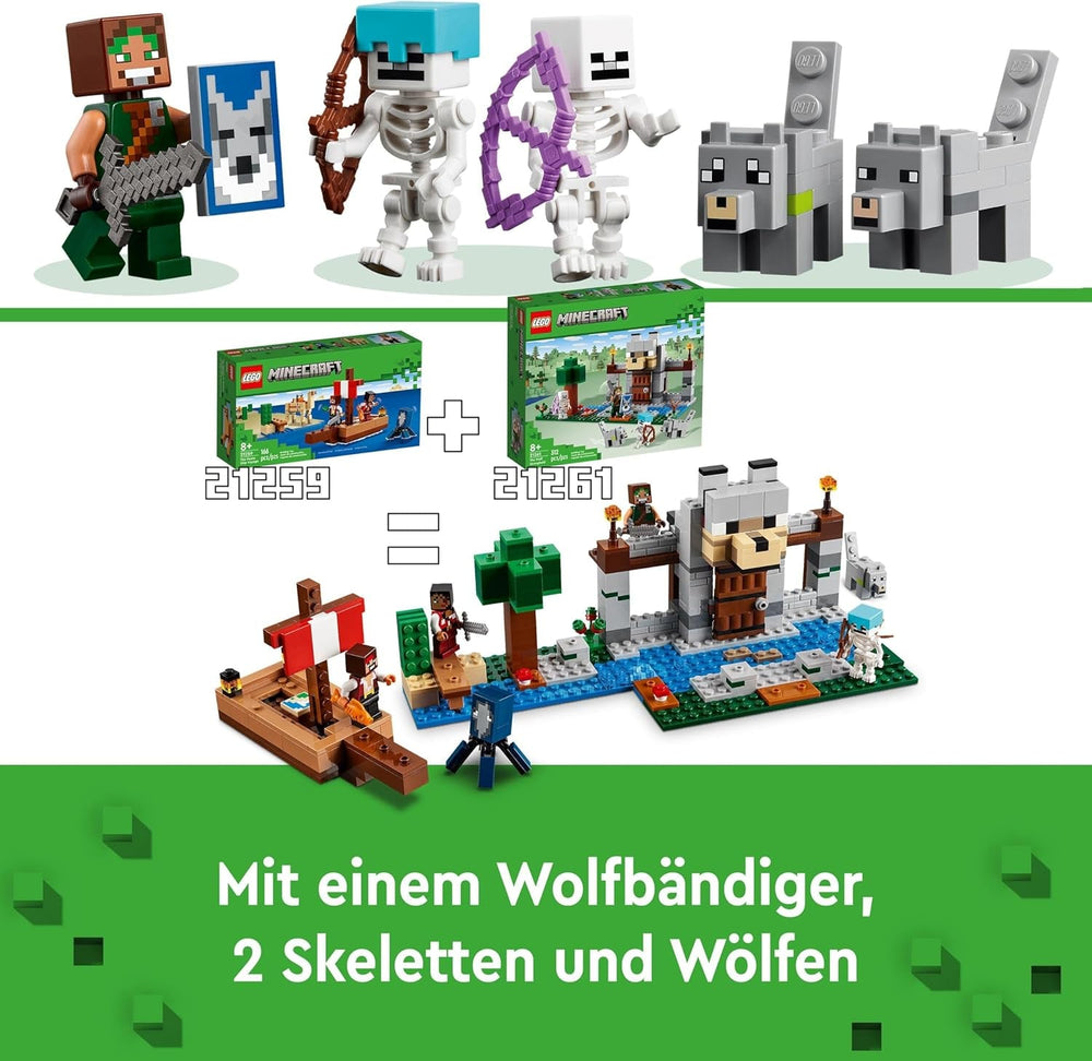 LEGO Minecraft Il Viaggio sulla Nave Pirata Calamari e Cammello Figura del Pirata Giocattolo di Costruzione di una Nave Gioco di Ruolo Regalo per Ragazzi e Ragazze di 8 Anni 21259 Set di Costruzioni Besuche den LEGO-Store