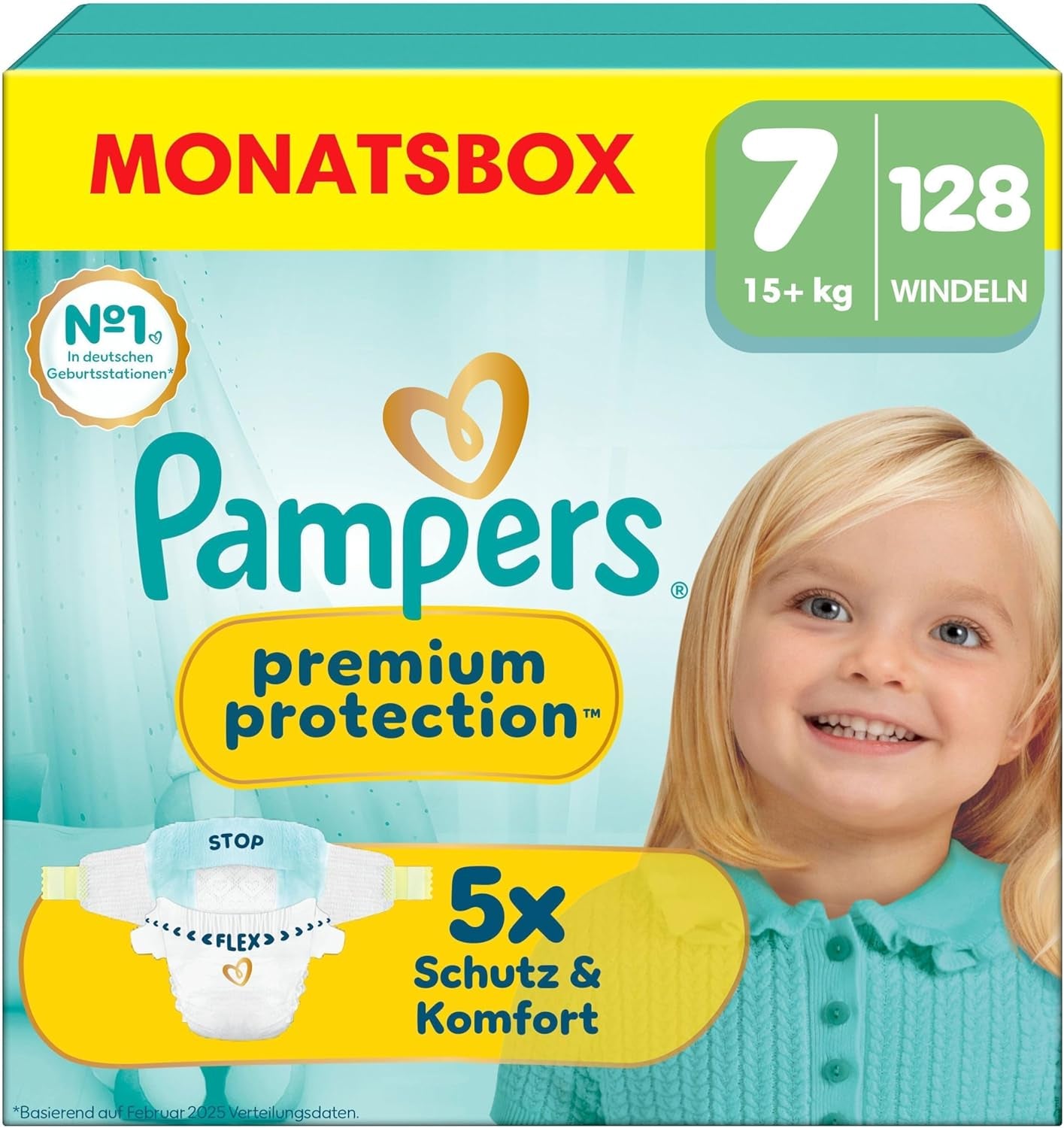 Pampers Premium Protection taglia 5, 152 pannolini, 11 kg-16 kg, la nostra protezione numero 1 contro pelle e perdite
