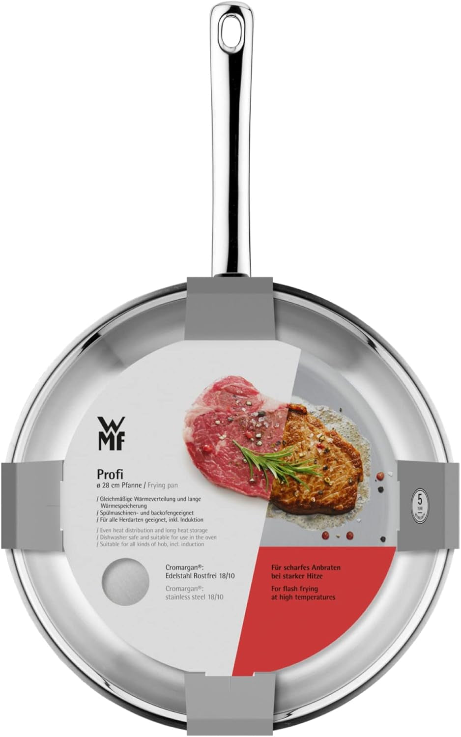 WMF Profi padella inox 24 cm induzione, padella inox Cromargan Pentole e Padelle Naty Shop