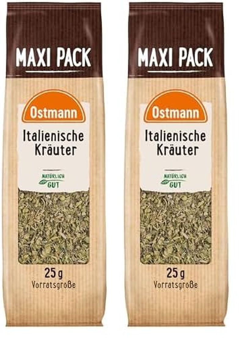 Ostmann Gewürze - Italienische Kräuter gerebelt | Kräutermischung mediterraneo per Würzen von Tomatensauce, Gemüse- und Fleischgerichten | 25 g nel Vorteilsbeutel