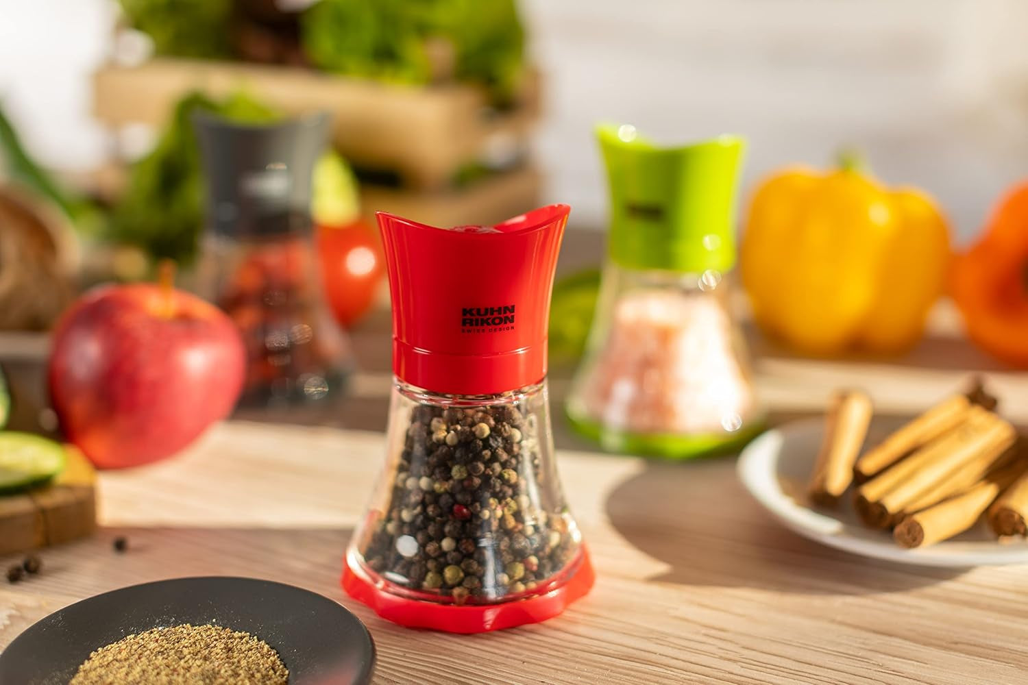 KUHN RIKON râșniță de condimente Mini (verde), plastic, 12 X 12 X 8 cm Rasnite si Feliatoare Naty Shop