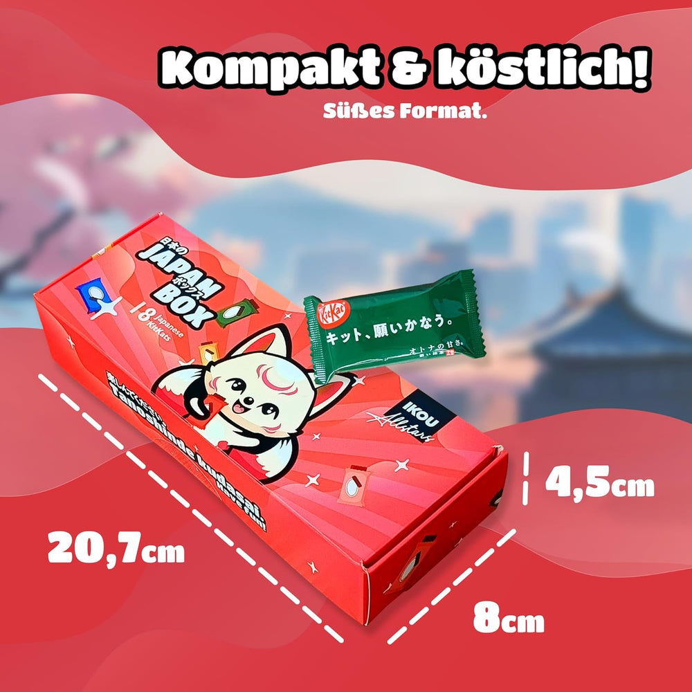 Scatola di campioni - 18 KitKat Japan Mini | Scatola per campioni di dolci giapponesi, idea regalo per snack giapponesi, famosa scatola a sorpresa con Matcha e altre varietà rare.