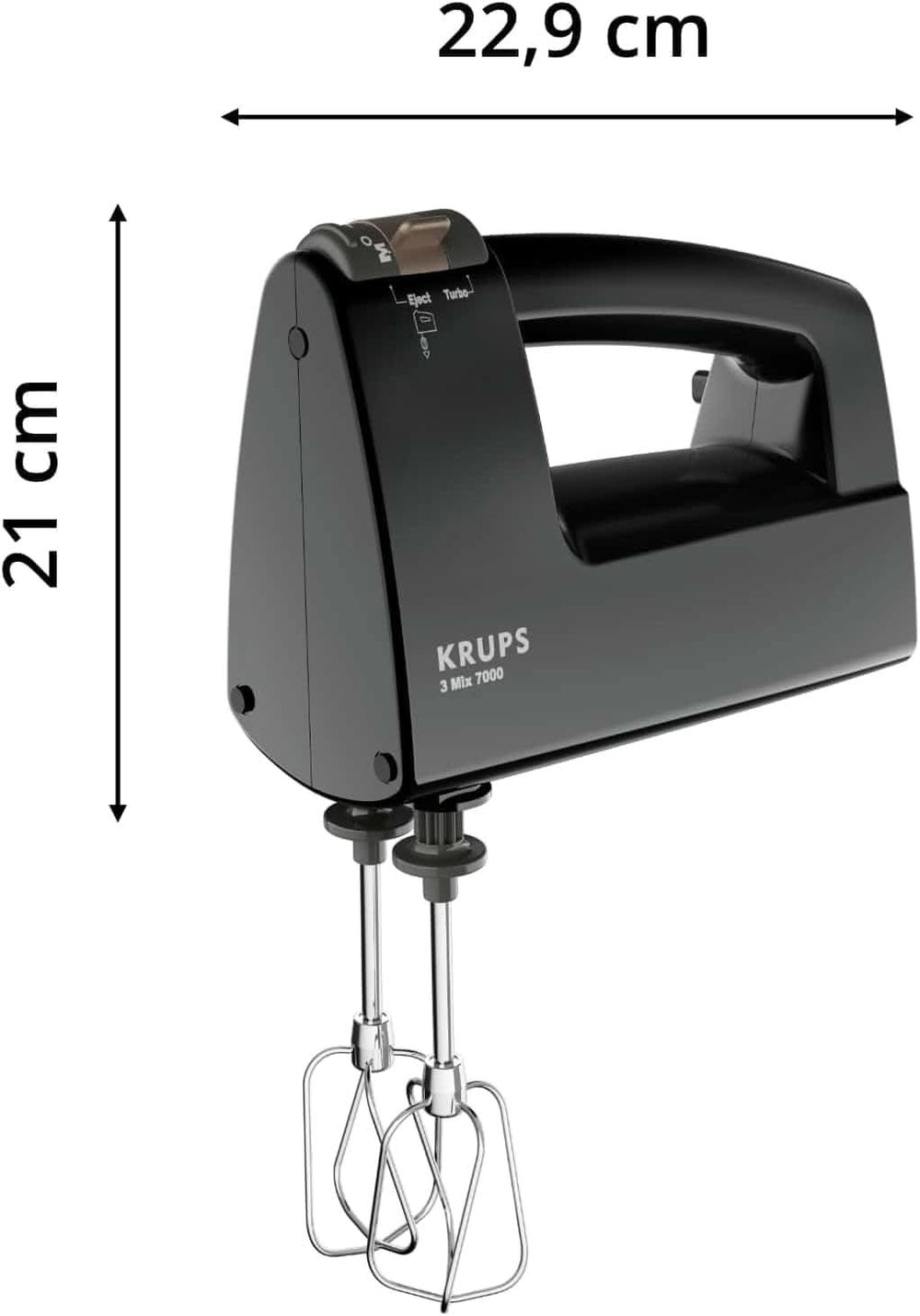 Krups 3Mix 7000 Sbattitore manuale 60 Jahre Special Edition, 500 Watt, Knet- Und Rührhaken Aus Edelstahl, Langes Netzkabel, Zubehörtasche, F6085811, Schwarz/Kupfer Kitchen Naty Shop