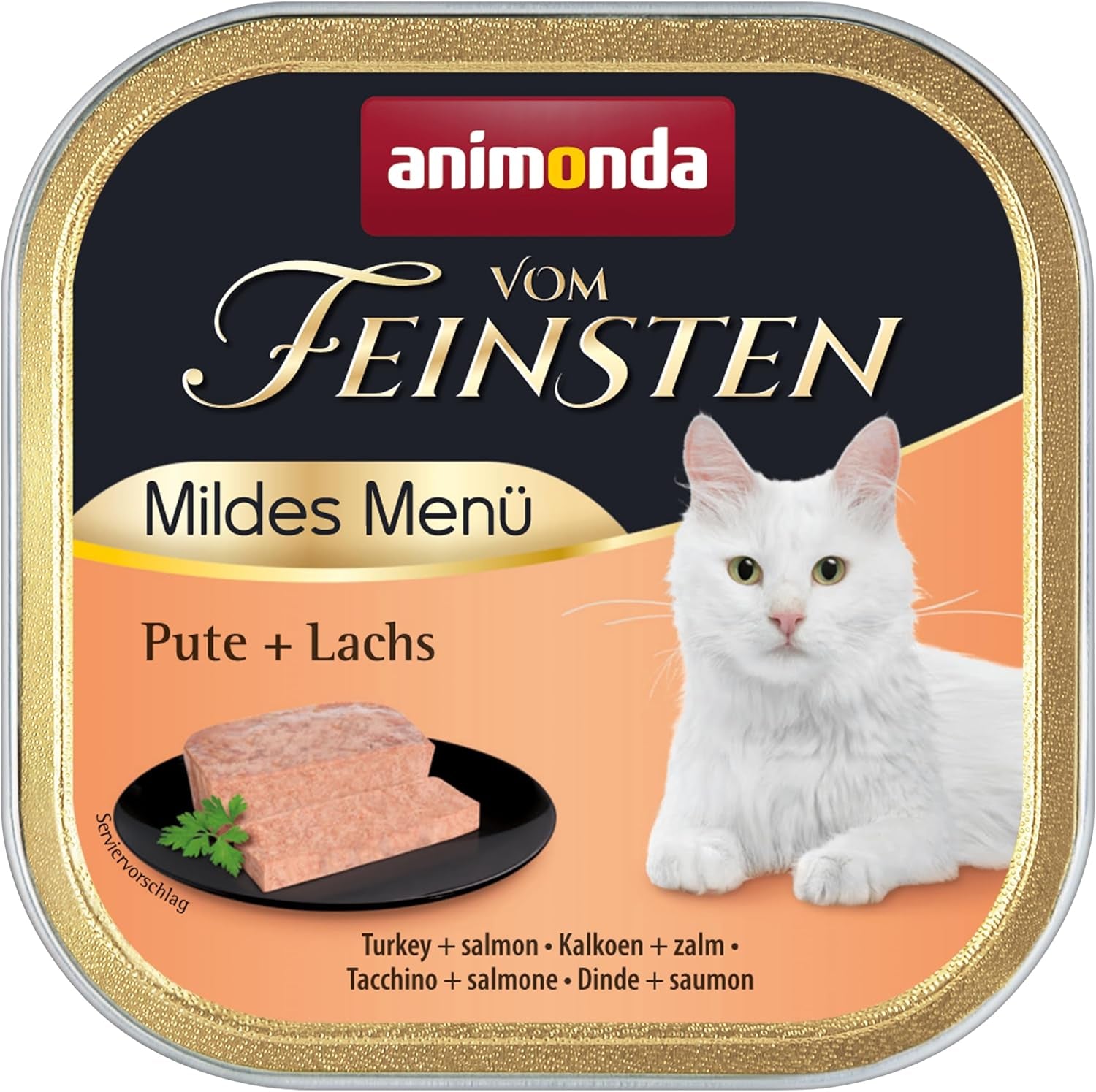 animonda vom Feinsten Mild Menu Mild Variety (32 x 100g), hrană umedă pentru pisici fără cereale, fără zahăr, hrană ușor digerabilă cu carne de curcan