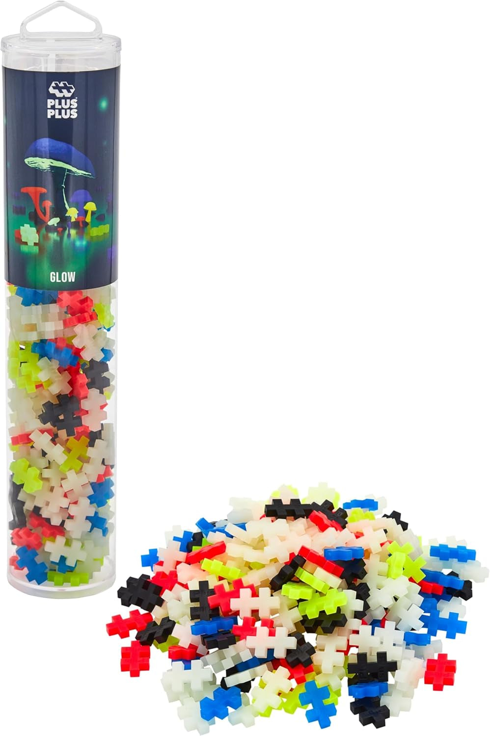 Plus-Plus 9604262 Geniales Konstruktionspielzeug, Regenbogen, Kreativ-Bausteine ​​​​Tube, 240 Teile