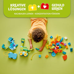 LEGO DUPLO Town Dinos auf Rädern 3-in-1-Set - Spielzeug für Mädchen & Jungen ab 3 Jahren - Diplodocus und T. rex, Triceratops & Stegosaurus oder Pteranodon & Parasaurolophus Dinosaurierfiguren - 10451