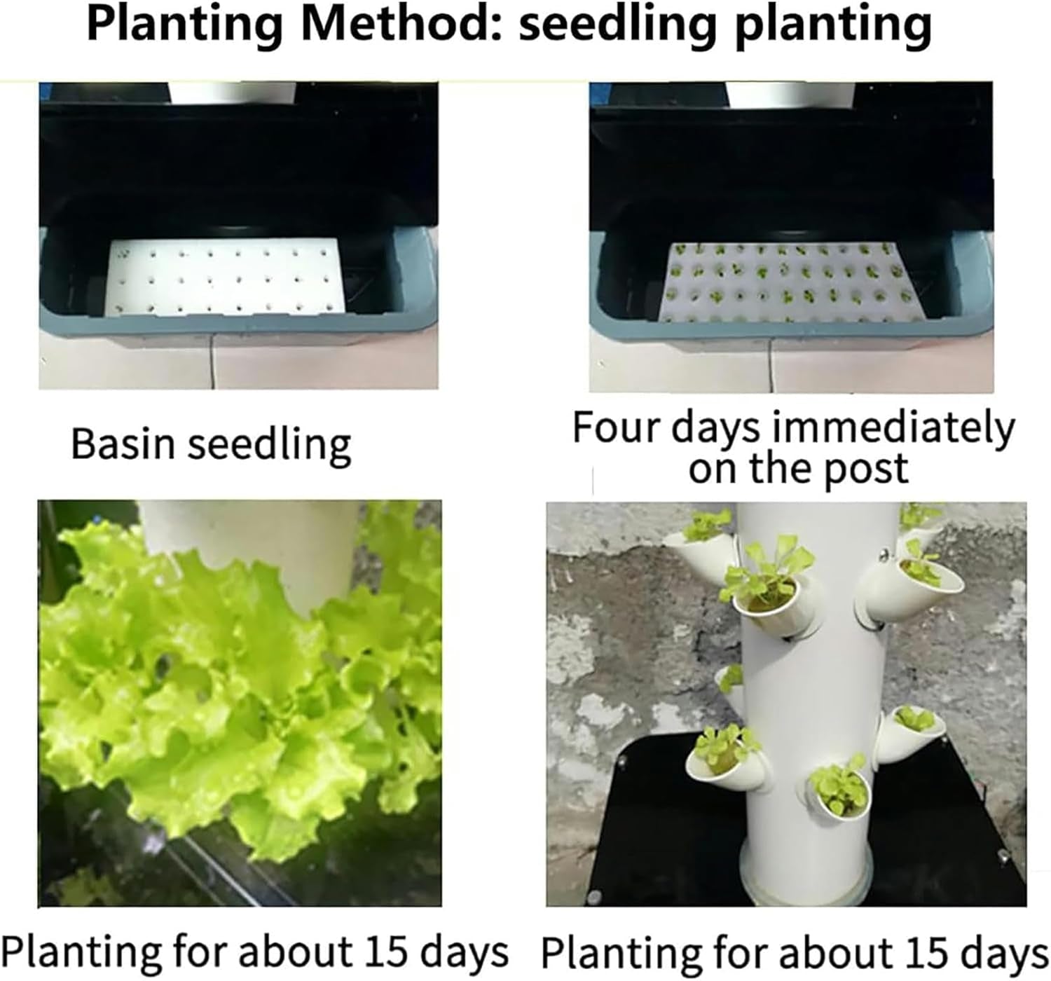 Torre idroponica da 30 capsule, sistema di coltivazione idroponica, kit di coltivazione aeroponica per erbe, frutta e verdura con pompa di umidificazione, adattatore, vaso in rete, timer per erbe, frutta e verdura