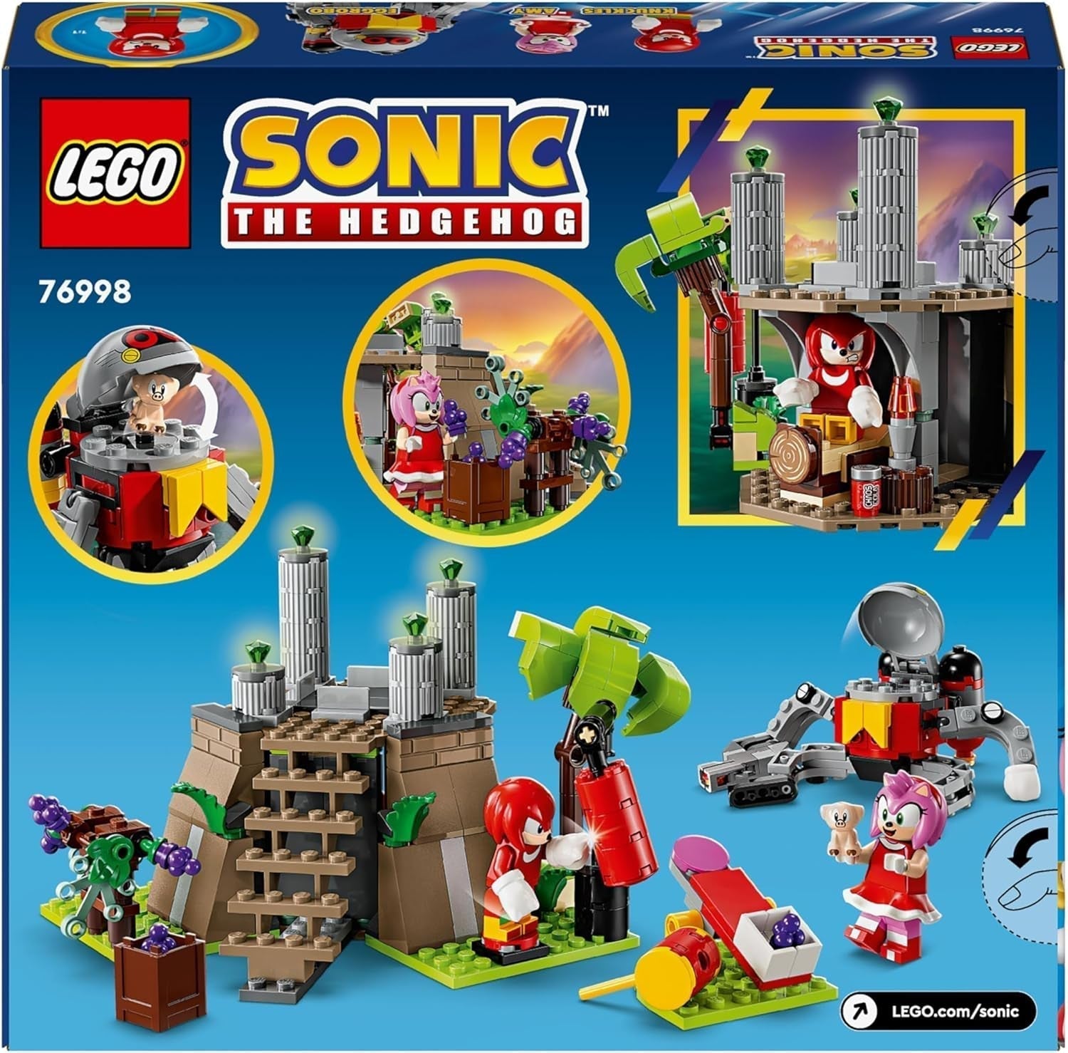 LEGO Sonic the Hedgehog Knuckles e il Santuario del Maestro Smeraldo Giocattolo da collezione Regalo per giocatori Avventura Set da costruzione per ragazzi e ragazze 8 anni 76998 Set da costruzione Acquista il negozio LEGO