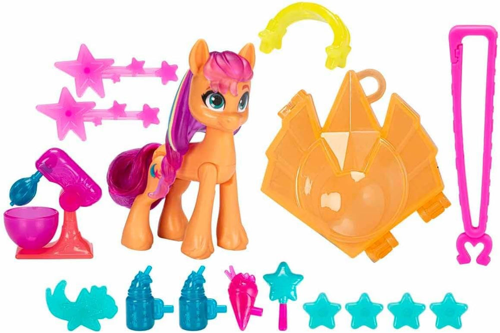 My Little Pony – Descoperă-ți poneiul Sparkle: Beauty Mark Magic Sunny Starscout, ponei de la copită la inimă 7,5 cm, vârste 5+, F5250, Multicolor
